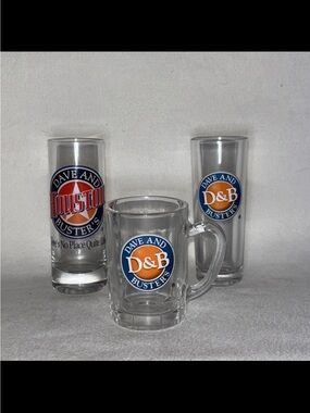Set of 3 D&B shot glasses